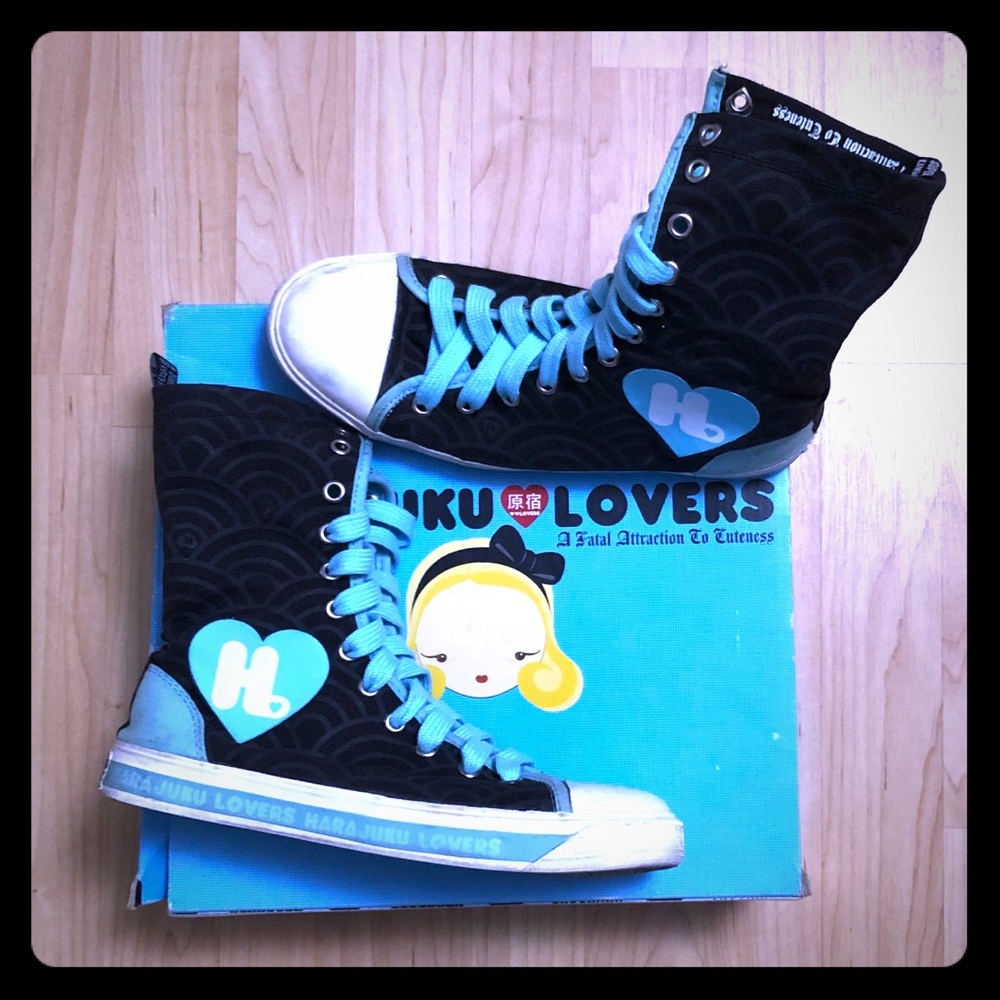 Harajuku ♥️ Lovers 🔷 High Top Sneakers Sz 6